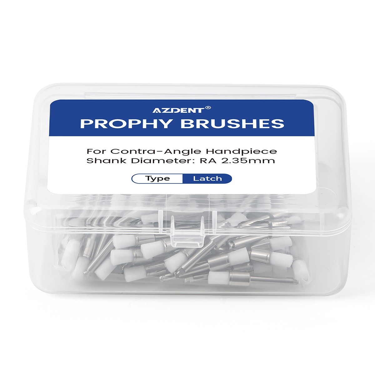 100pcs/kit Dental White & Colorful Prophy Polishing Brush Nylon Flat Latch Type