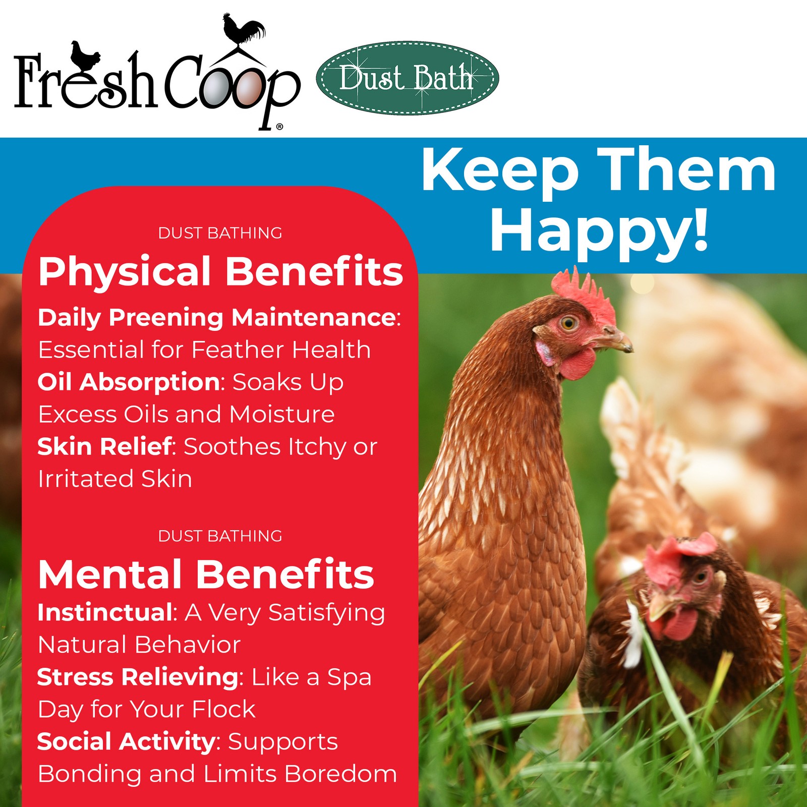 Progressive Planet Fresh Coop Dust Bath for Chicken Preening, 20lbs