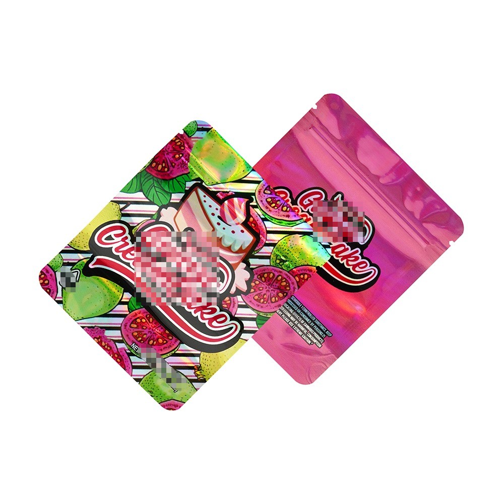 100Pcs 3.5g Smell Proof Zip Seal Mylar Bags Resealable Food Candy Storage Pouch