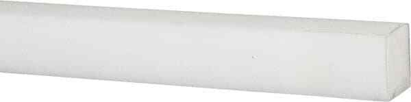 White UHMW Polyethylene Bar: 3″ Wide x 3/8″ Thick x 60″ Long (+/-10% Tolerance)