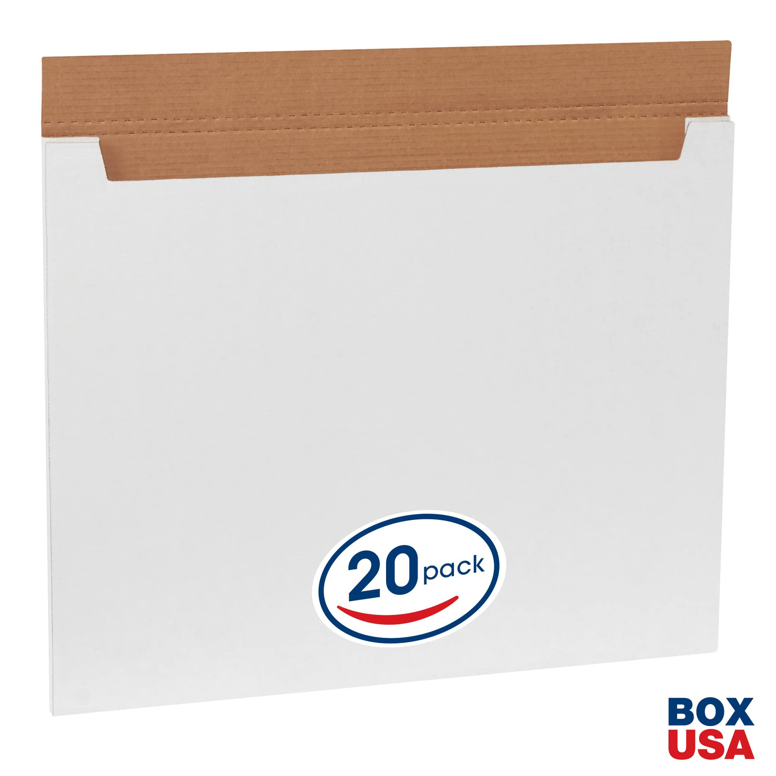 BOX USA BML28221 28″L x 22″W x 1/4″H, White (Pack of 20)