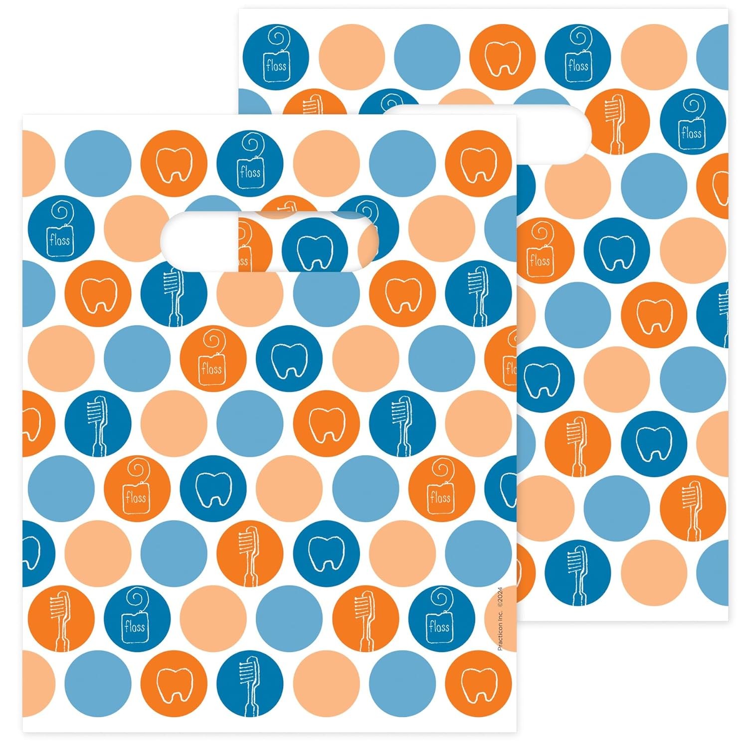 100 Pack Dental Dots Dental Centimeters Giveaway Bags, 8″ X 10″ United States US
