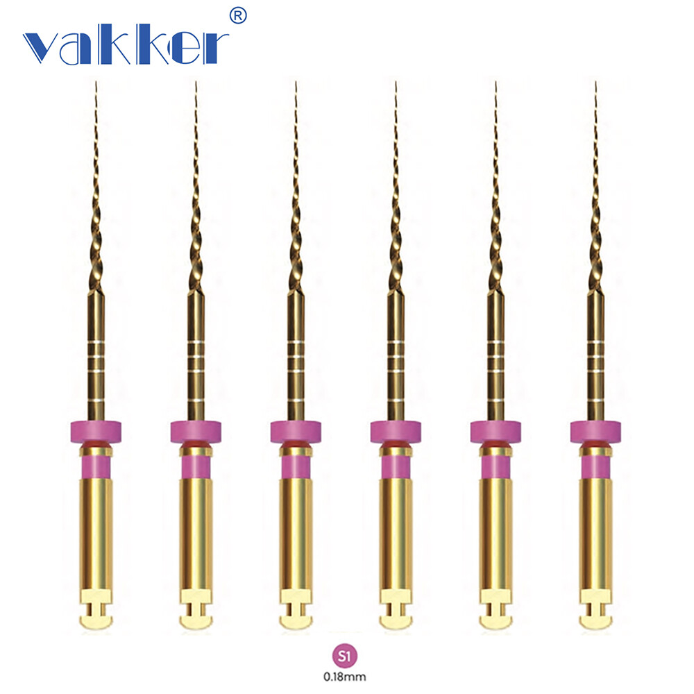 Vakker Dental NITI Taper Gold Endodontics Rotary Files Assorted 21mm/25mm/31mm