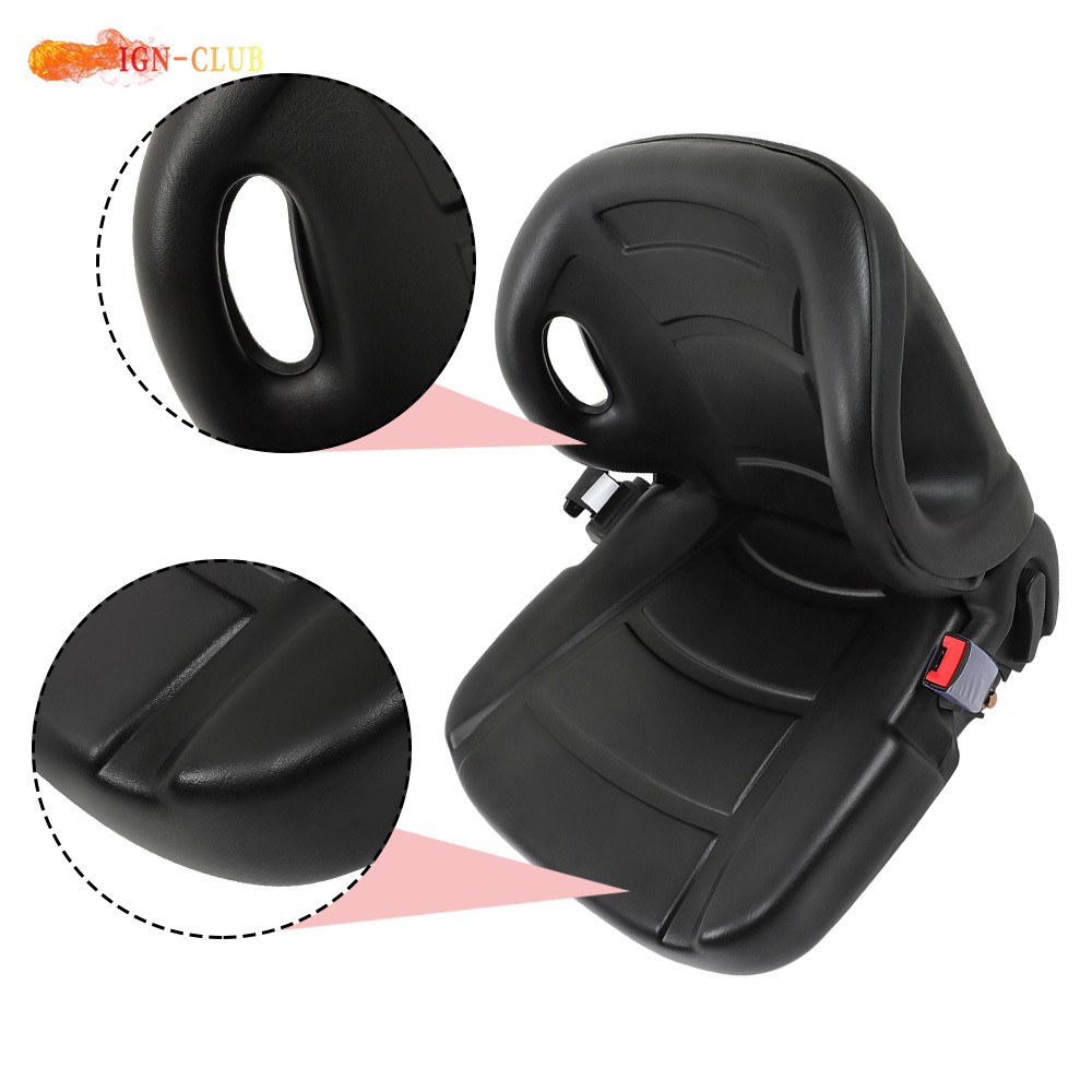Black Universal Forklift Seat Fits For Clark Cat Hyster Yale Toyota New