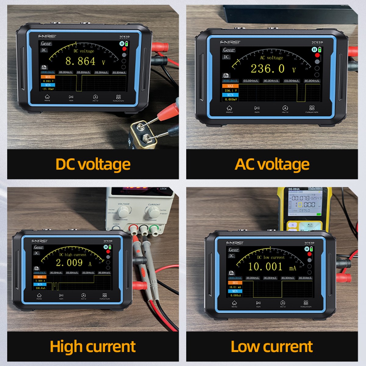 3-in-1 FNIRSI-2C53P LCD 2 Channel Signal Generator Digital Storage Oscilloscope