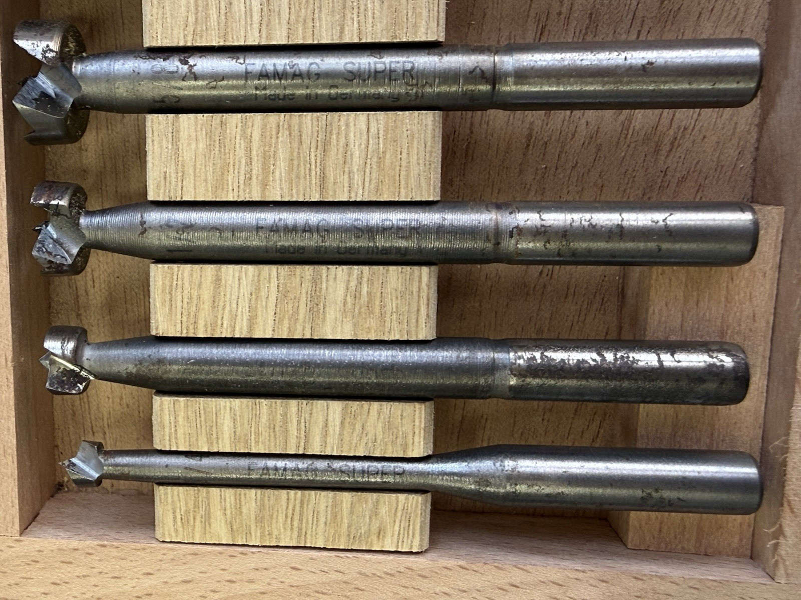 FAMAG SUPER FORSTNER BITS FB61498 Made In Germany Used