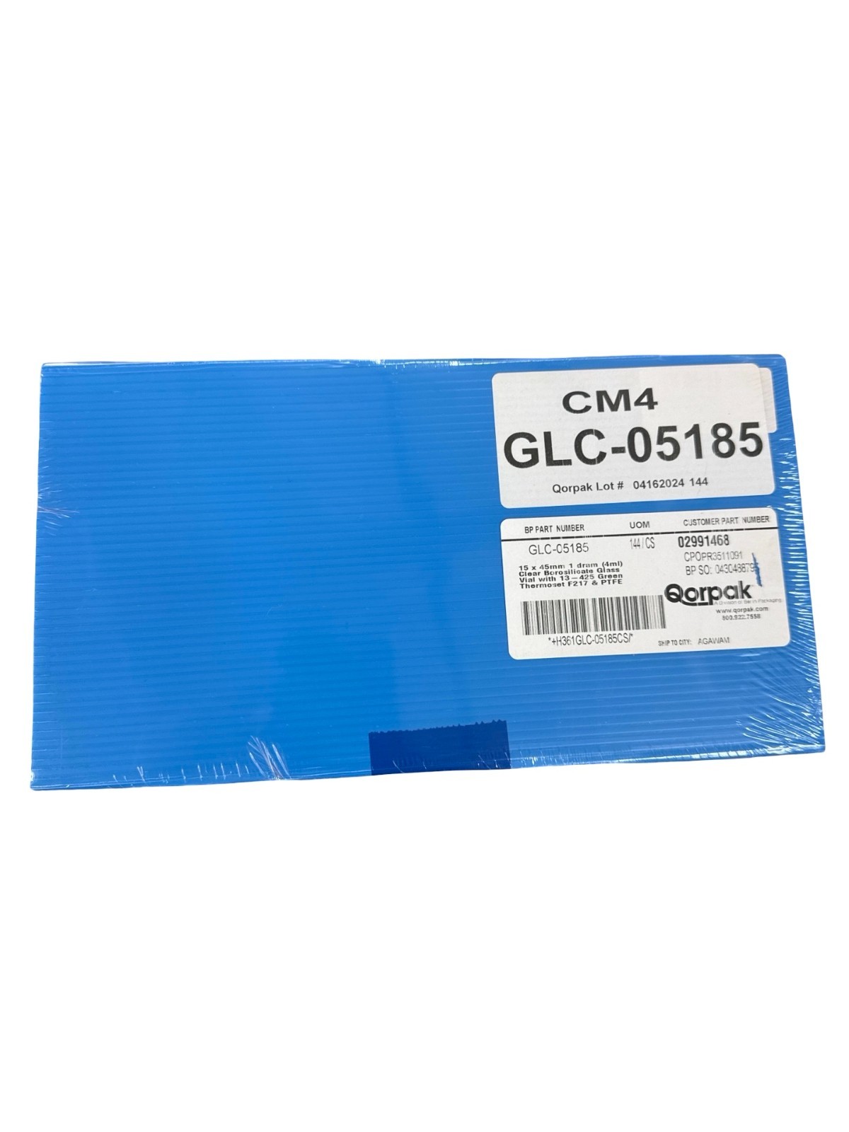 Qorpak GLC-05185 Clear Borosilicate Glass Vials – 144 Count Case 15X45MM