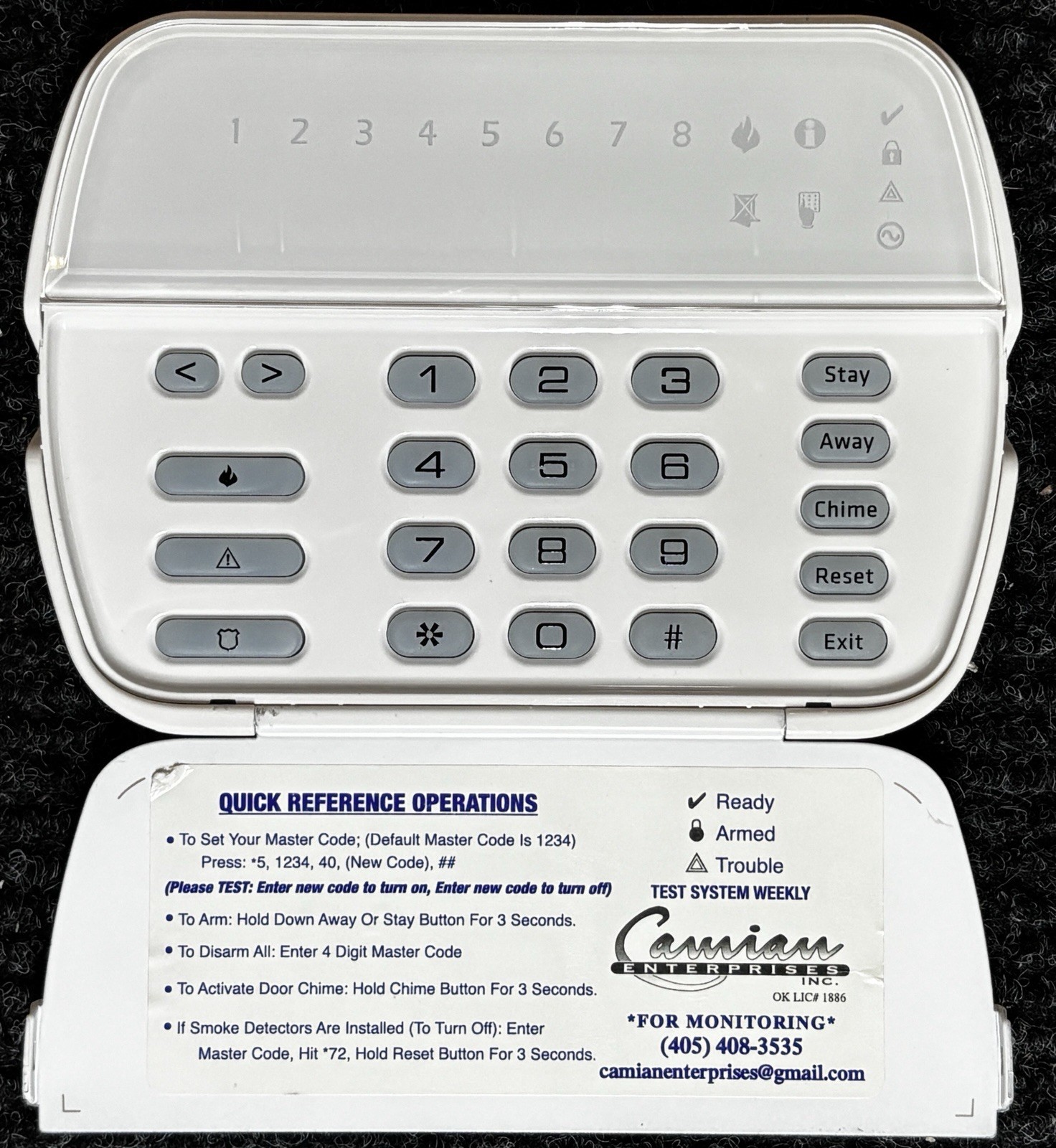 DSC PK5508 PowerSeries 8 Zone Keypad English