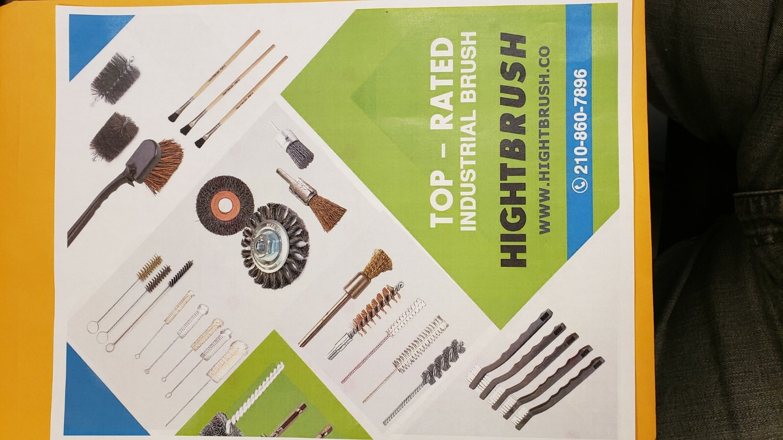 5B610 industrial tube cleaning brush set 1/4” hex 5 pc 6,7,8,9,10 mm dia. brass
