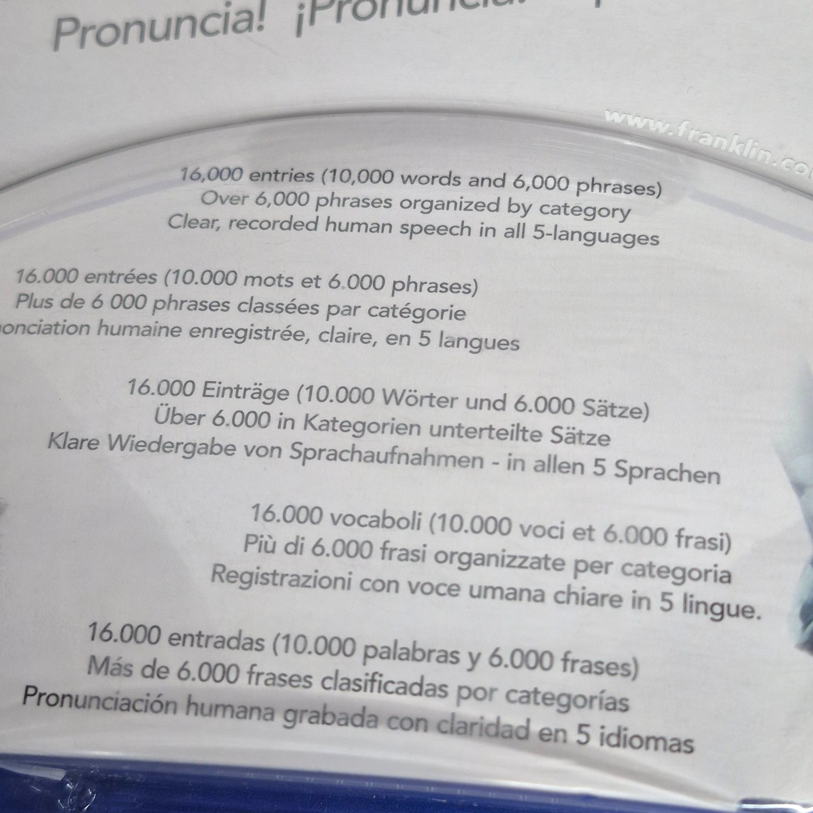 Franklin CST-180 Speaking Spanish English Communicator Translator Sealed