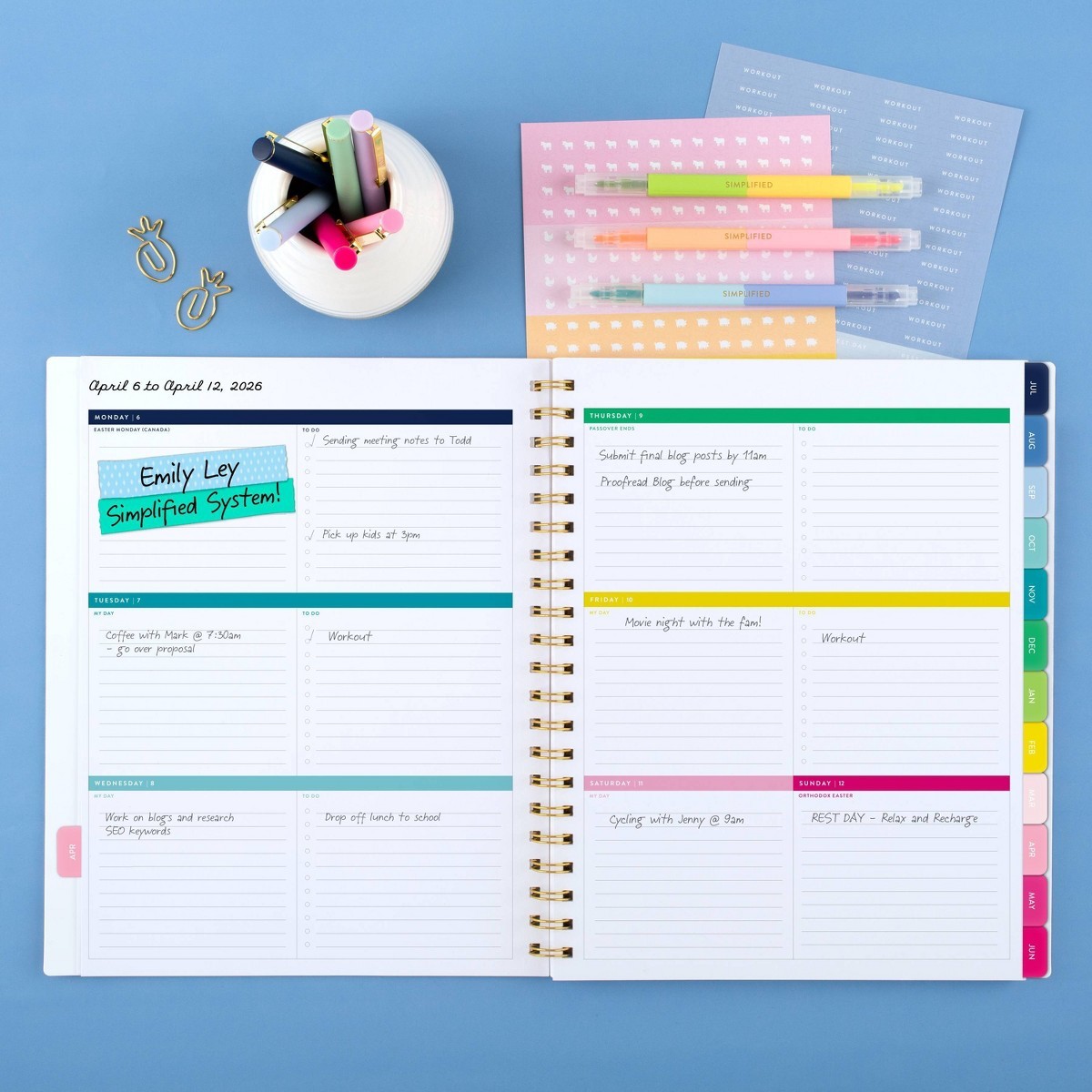 Emily Ley for At-A-Glance 8.375″x11″ 2026-2027 Large Weekly/Monthly Printed