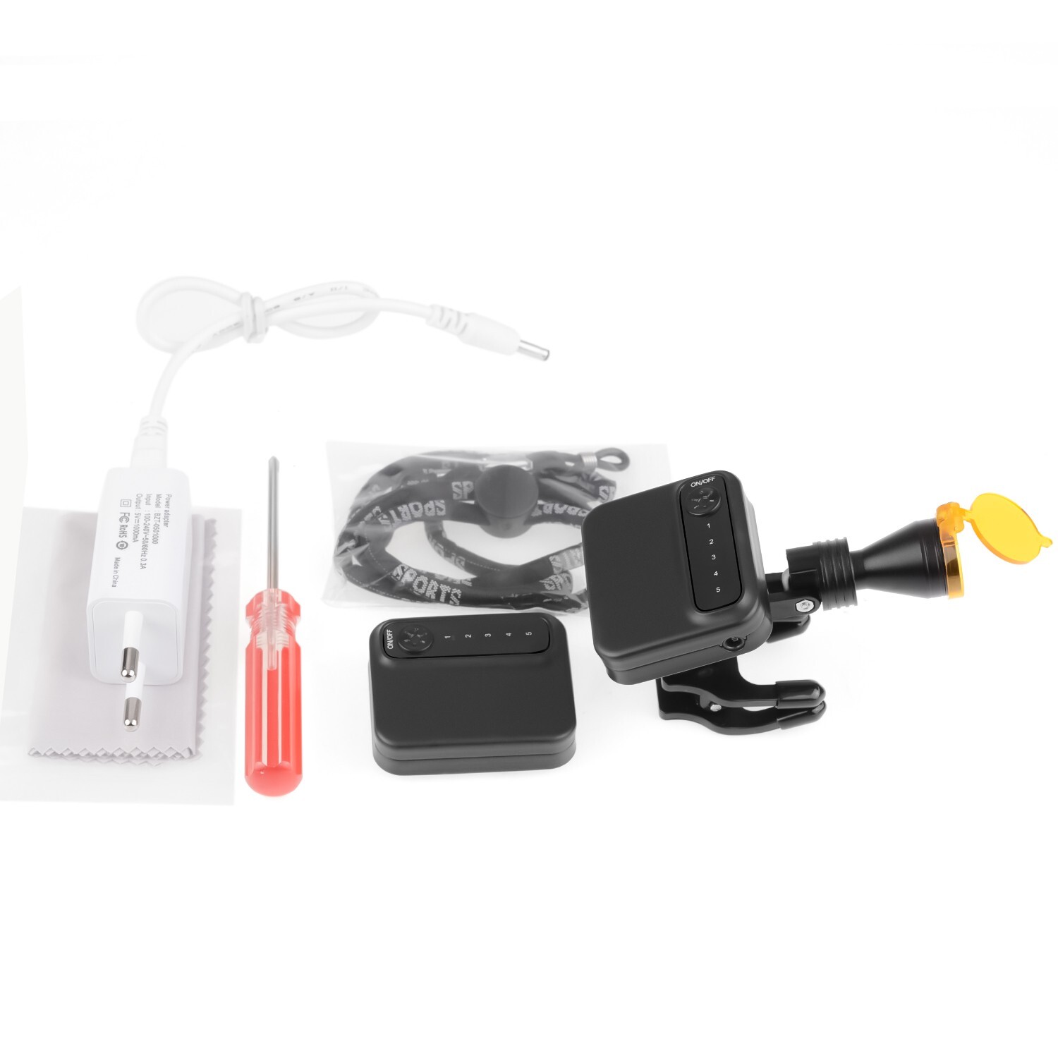 Dental 5W LED Wireless Head Light with 2 Batteries Optical Filter for Glasses US