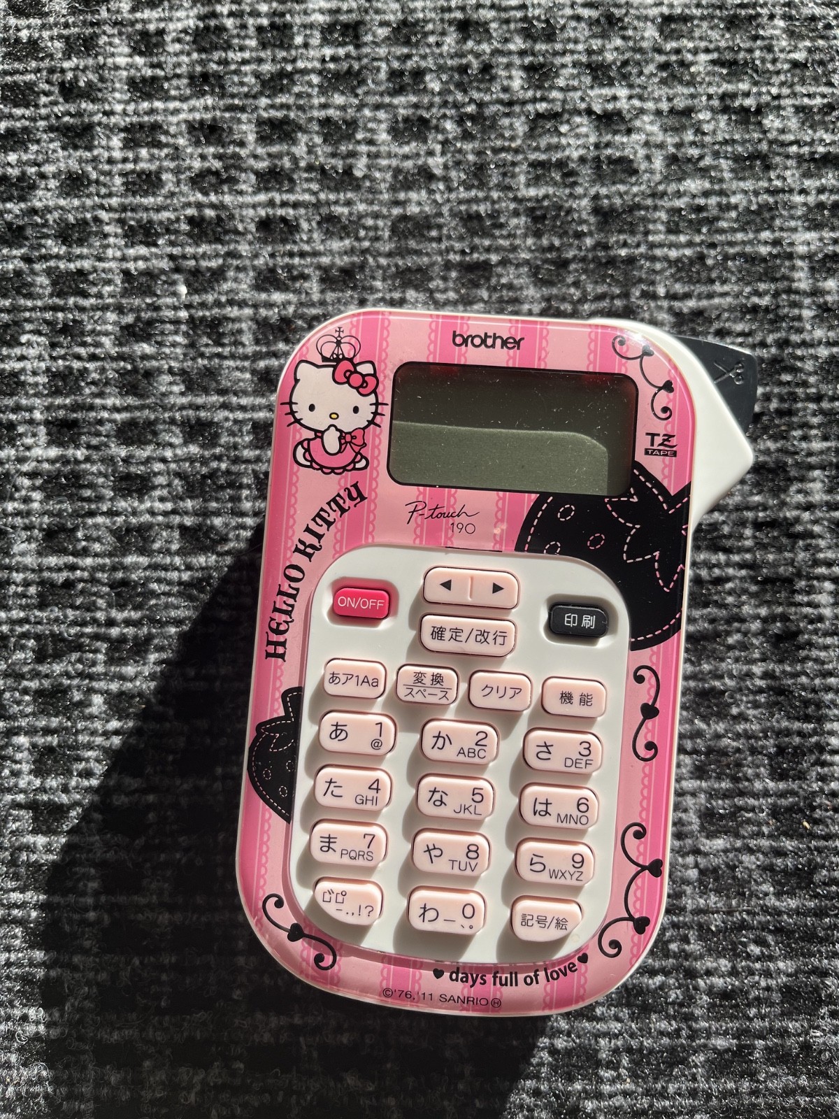 Brother P-Touch PT-190 “Hello Kitty” Label Maker PARTS ONLY