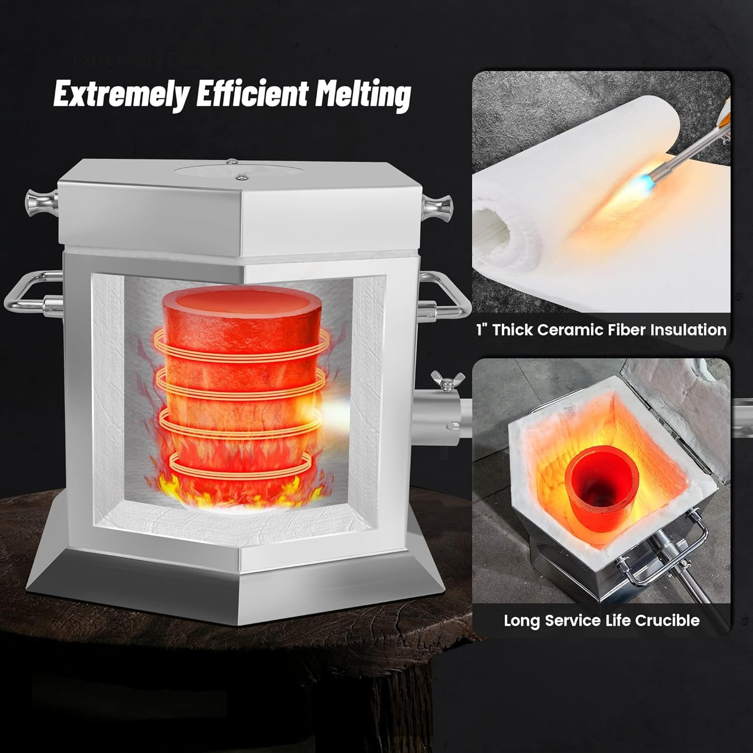Ceramic Fiber Insulation, 1″Thick, 2600F Fireproof Insulation Blanket for Wood