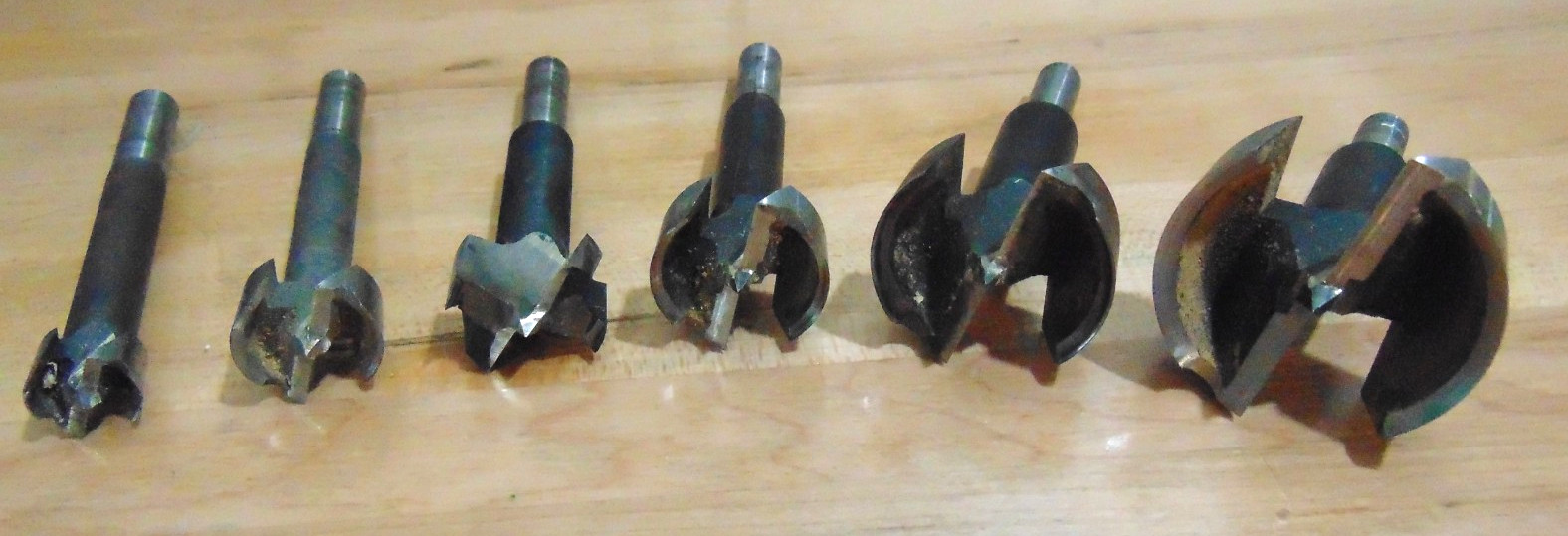 6 Slightly Used Real Nice Fostner Bits Tools