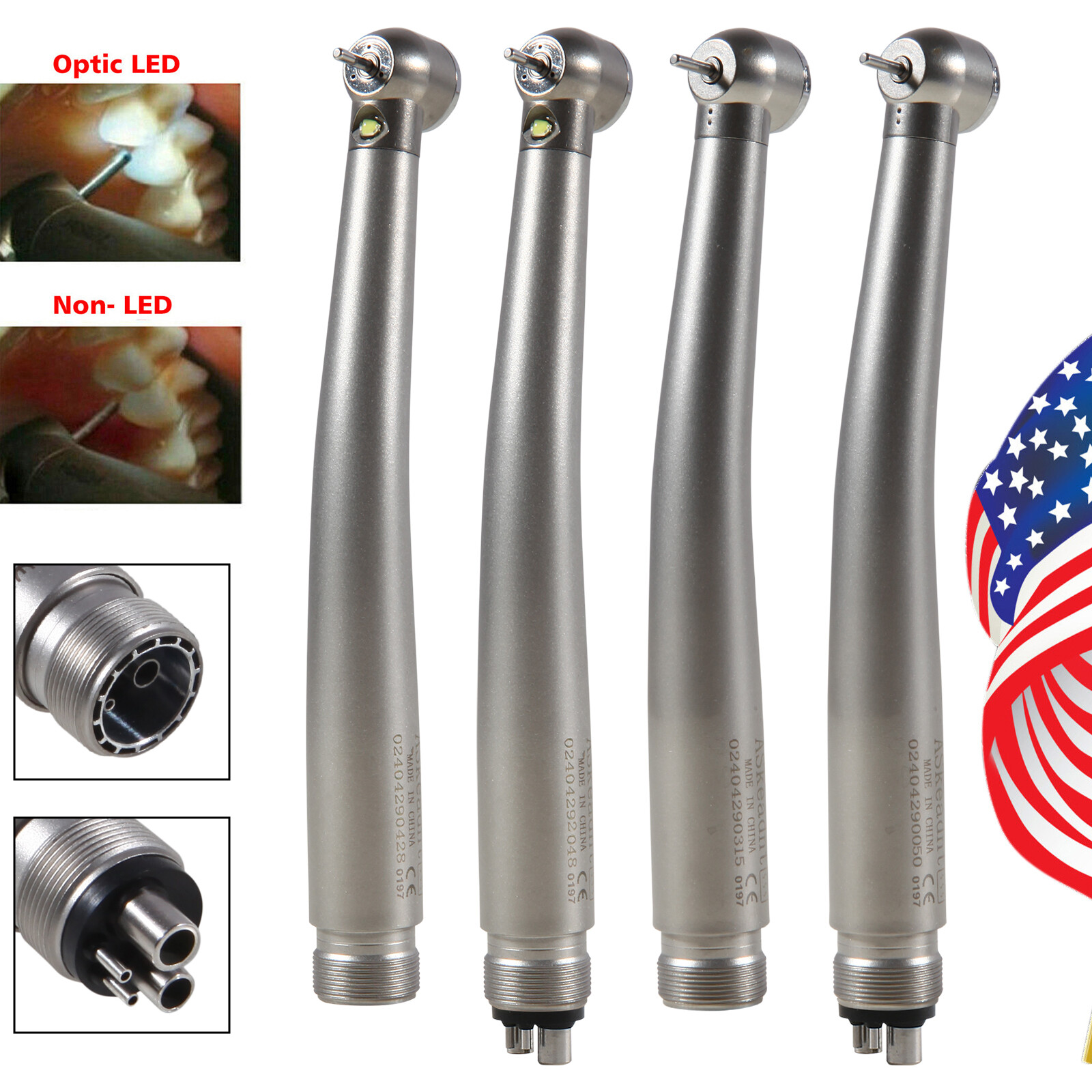 NSK Style Dental Fiber Optic LED E-generator/ High Speed Handpiece 2HOLE/4HOLE