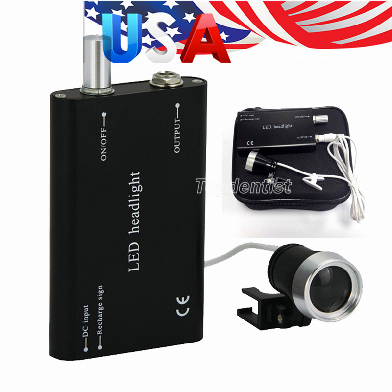 Dental LED Lámpara de cabeza para lupas binoculares médico quirúrgico Clip-on