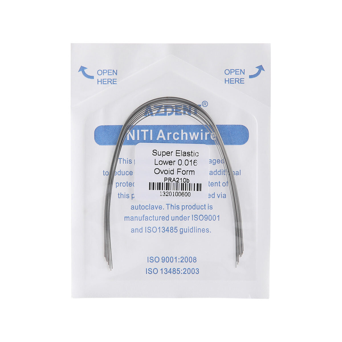 5Packs Dental Orthodontic Arch Wire Super Elastic Niti ROUND 016Lower AZDENT
