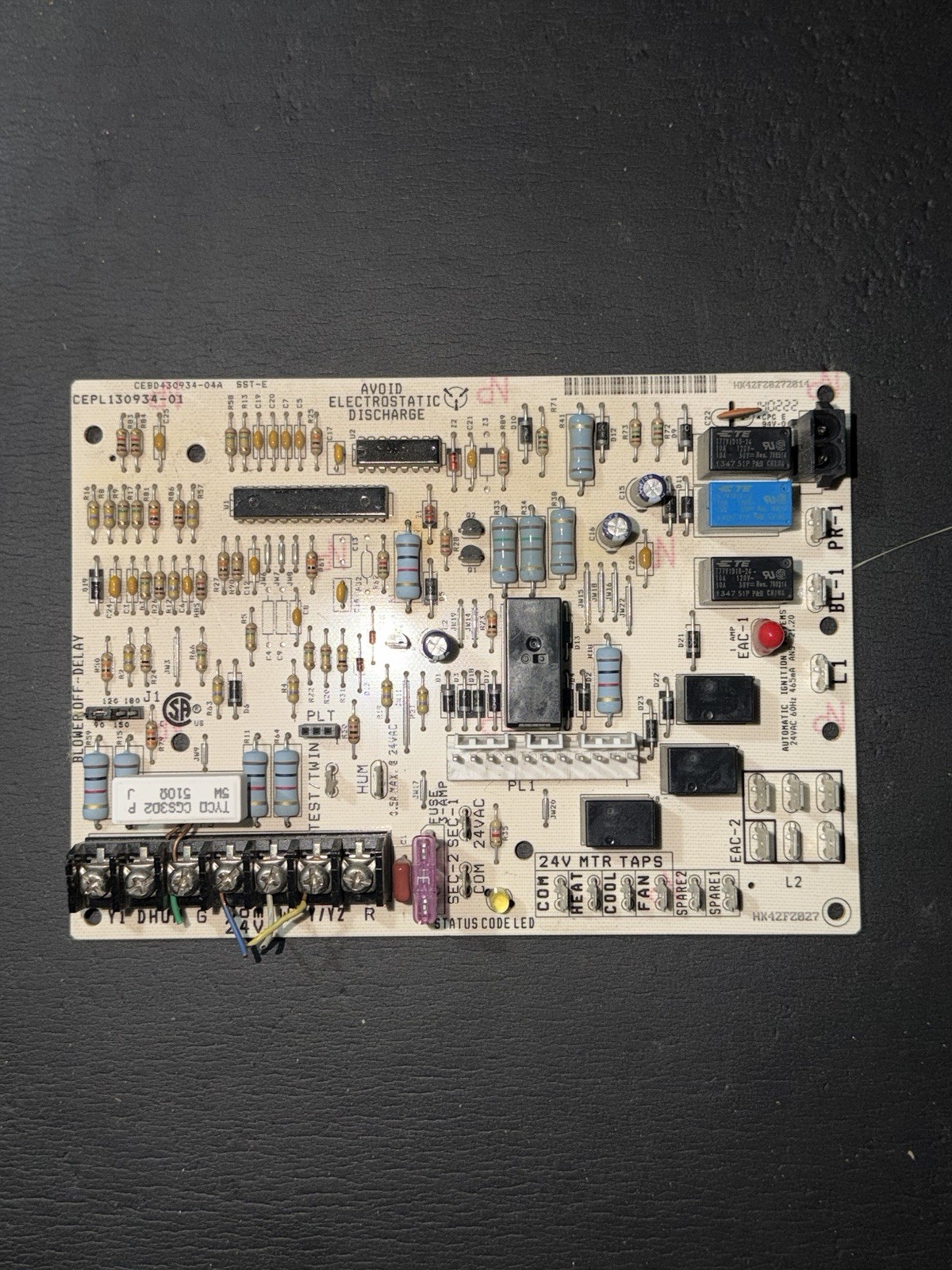 CTESTED arrier Gas Furnace Control Board HK42FZ027 CEPL130934-01 CEBD430934-04A