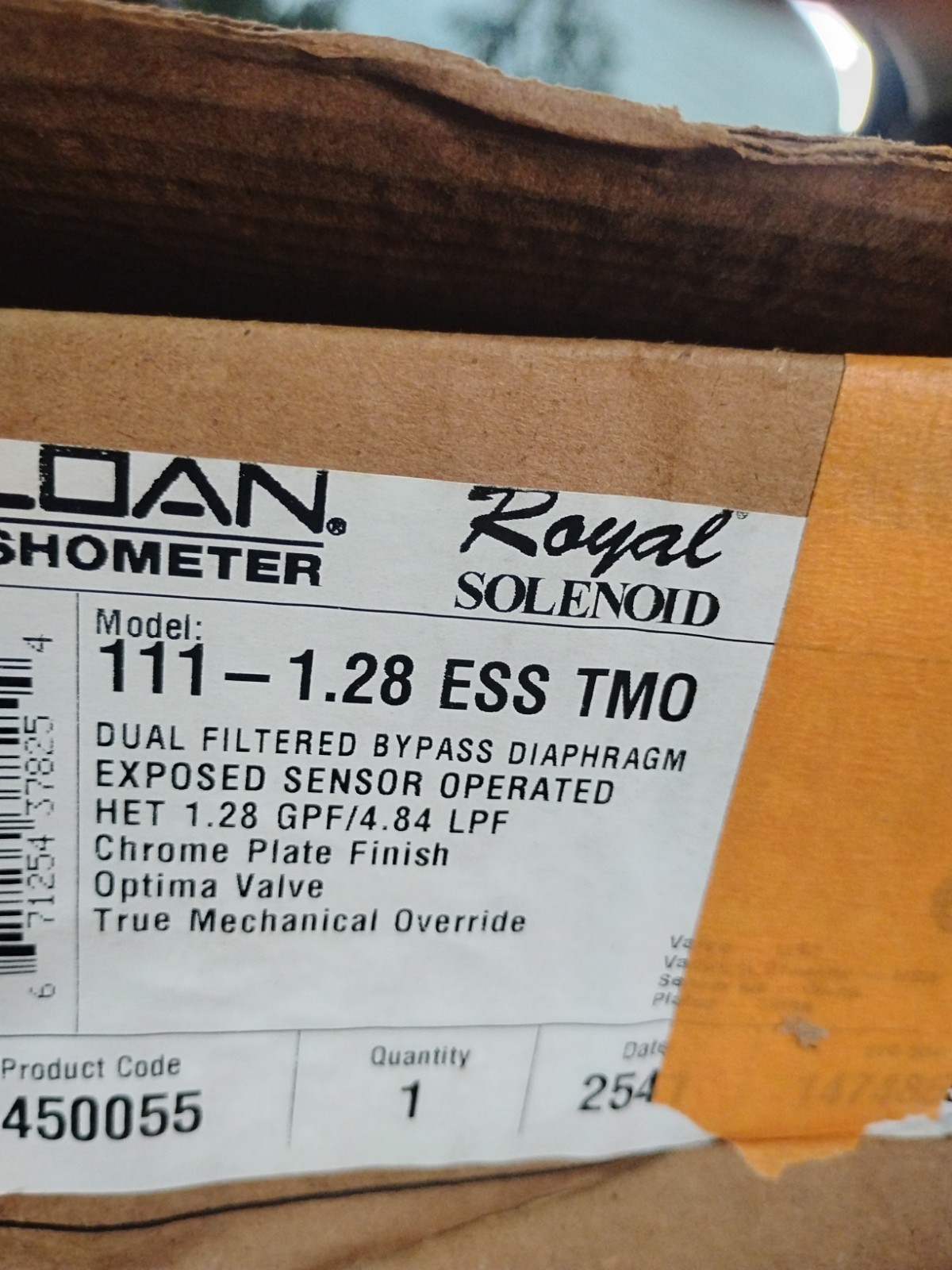 Sloan ROYAL 111-1.28 ES-S Low Consumption (1.28 gpf) Exposed Flushometer Chrome