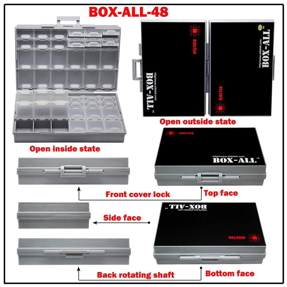 6 of AideTek BOX-ALL-48 Enclosure box SMD SMT 0805 0603 0402 Components storage