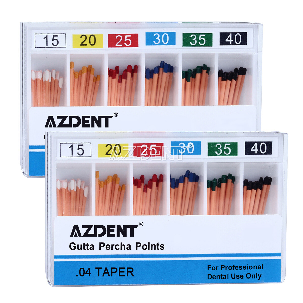 AZDENT Dental Gutta Percha Points Taper 0.02/0.04/0.06 15#-40# For Endo Use