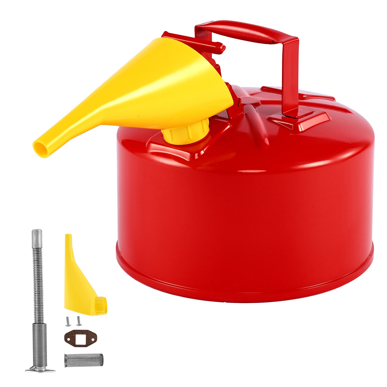 Uimoso 2.5 Gallon Red Safety Gas Can with Flame Arrester and Funnel