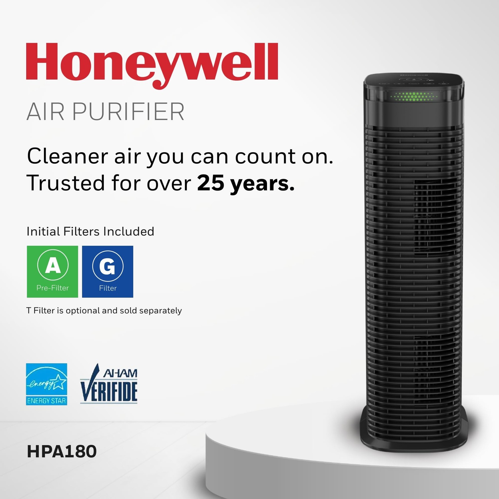 Honeywell HEPA Air Purifier for Home, 990 Ft² Rooms in 1 hour, HEPA Filter,
