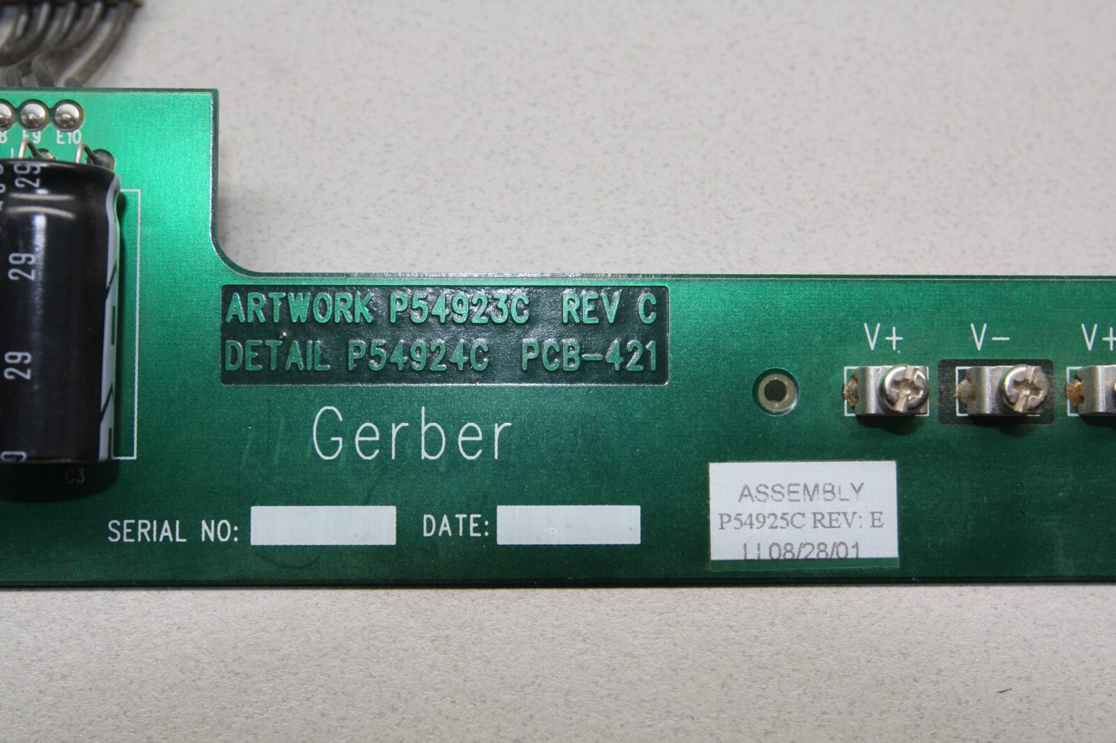 Gerber Edge 2 II Printhead Circuit Driver Board P54925C