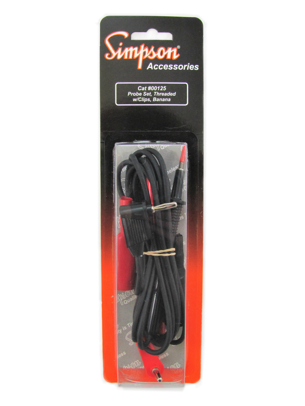 Threaded Probe Leads w/Banana Plugs & Screw-On Alligator Clips – Simpson 00125