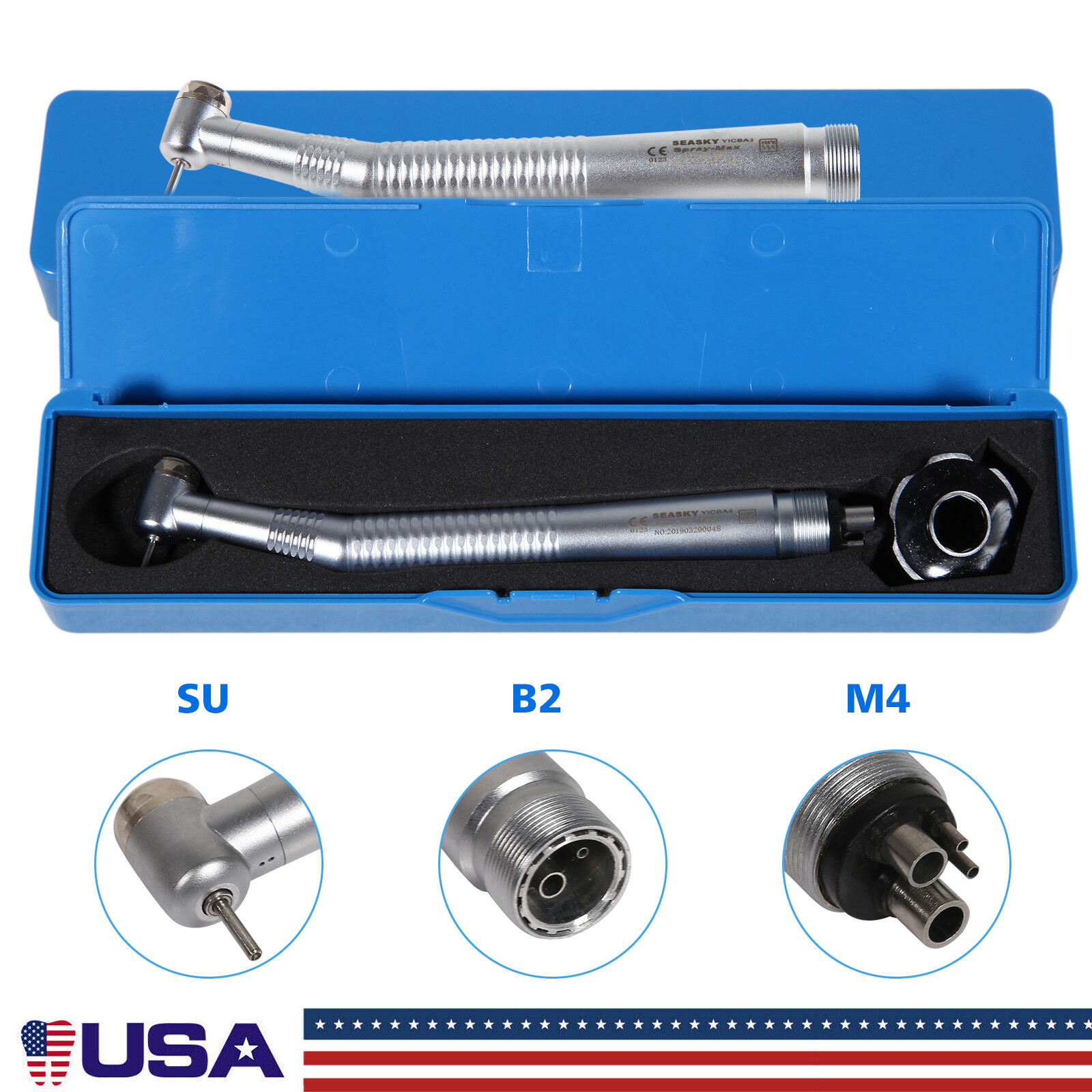 Seasky Dental NSK Style High Speed Turbine Handpiece Push 2/4 Holes Y1BA4/Y1BA2