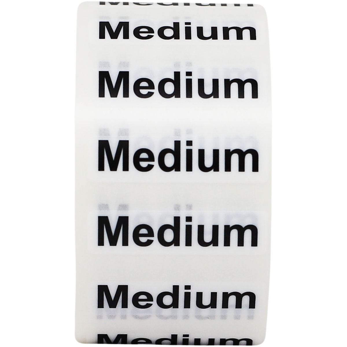 Clear Clothing Size Strip Labels | 1.25 x 5 Inches – 125 Pack | Pick One Size