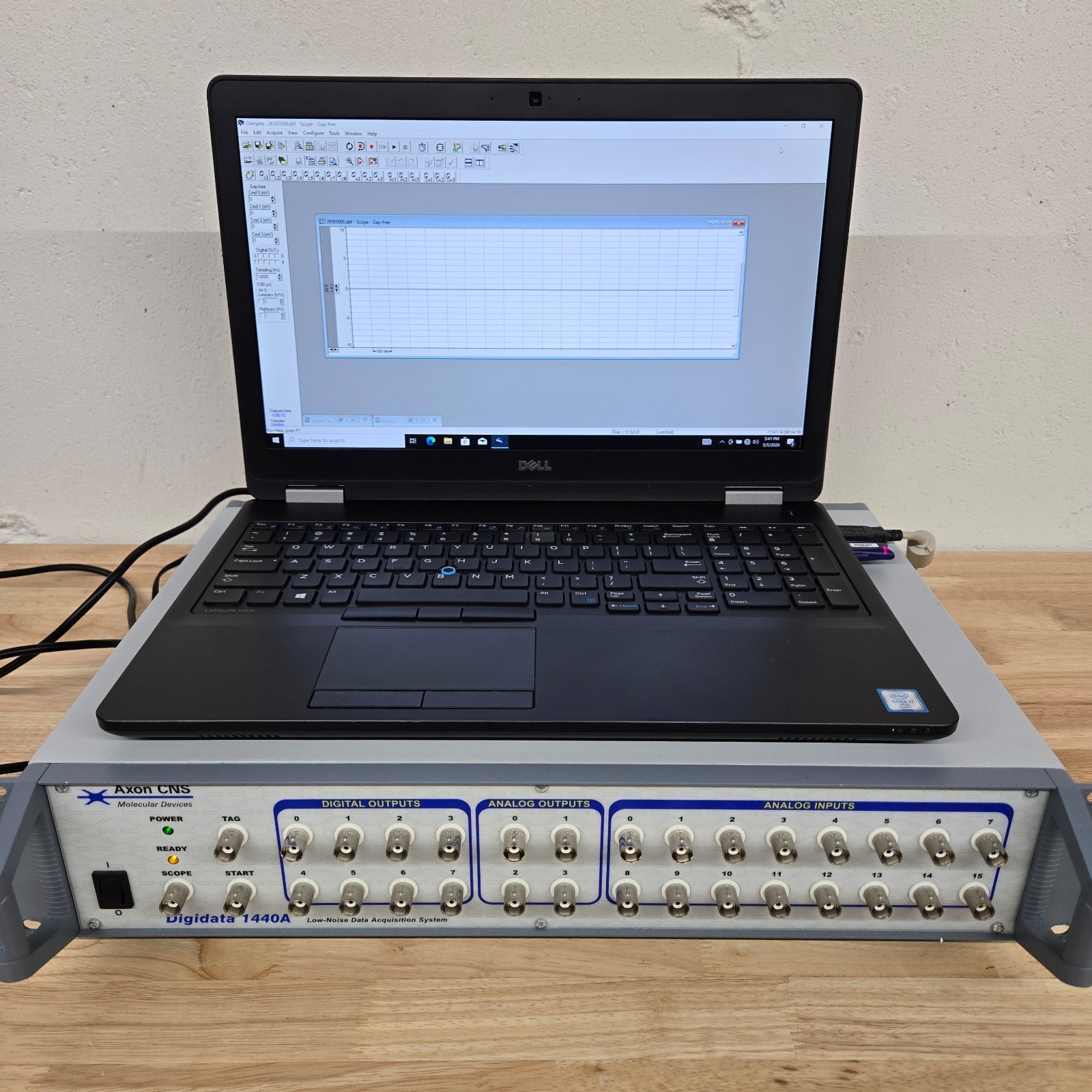 Axon CNS DigiData 1440A Data Acquisition + pCLAMP 10 Dongle & Configured Laptop