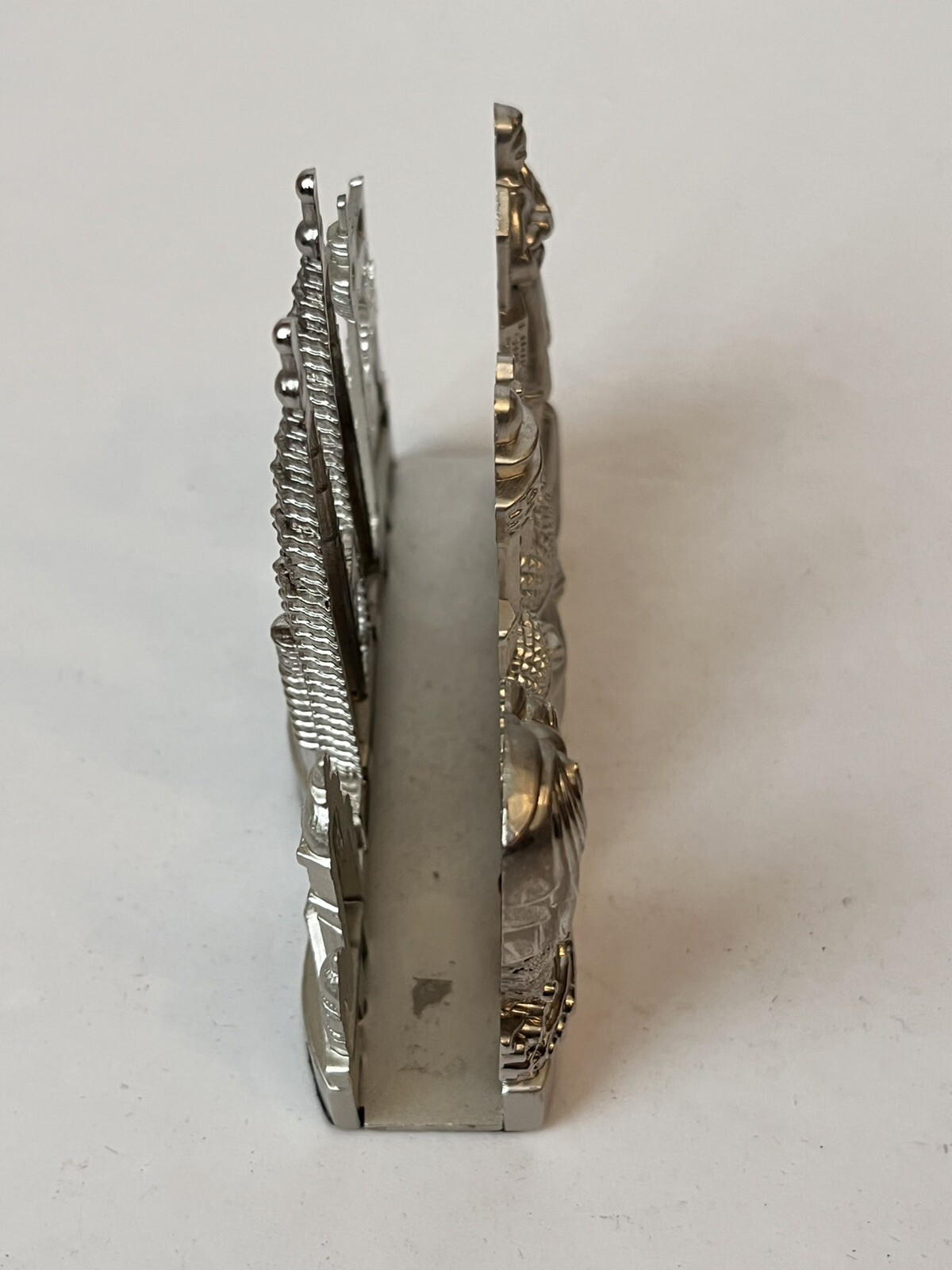 Singapore Kuala Lumpur Malaysia Business Card Holder Silver Tone New