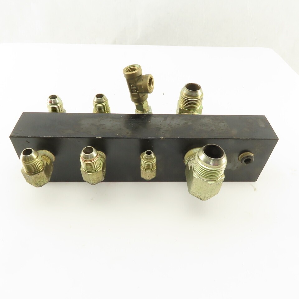 10 Port Parallel Hydraulic Manifold 3/4″ 1/4″ 3/8″ NPT Ports