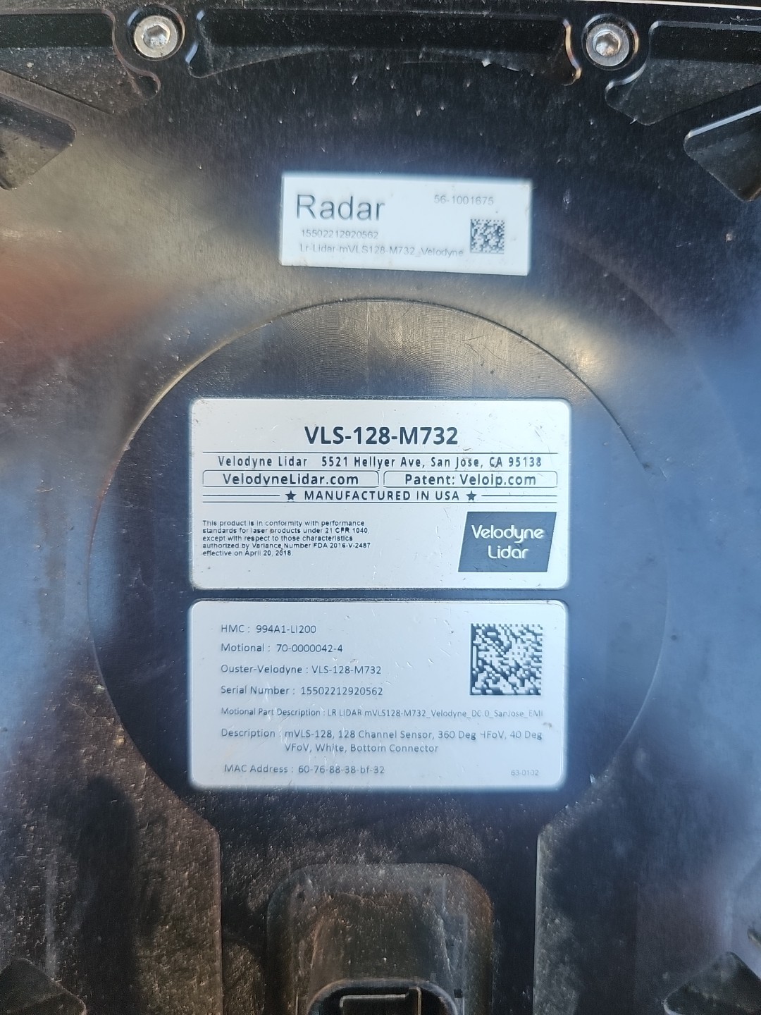 VLS-128 1PCS Used VLS-128 M732 Velodyne Lidar Fast shipping