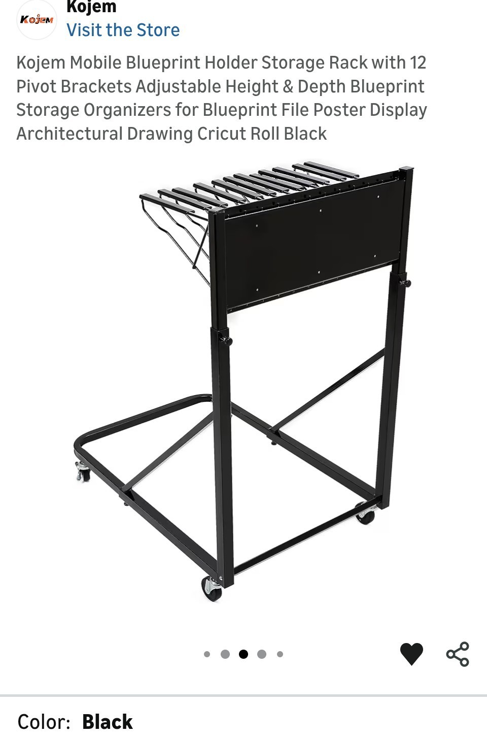 Kojem blueprint rack art holder 12 pivot bracket adjustable storage LYOM122-2-Z1
