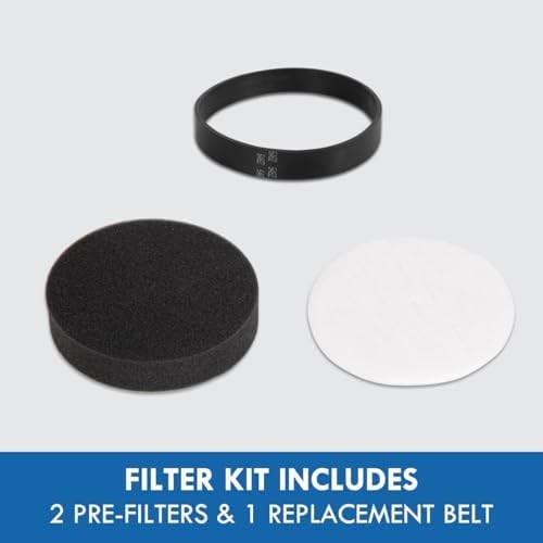 Vacmaster 520969 Pre-Filters and Replacement Belt for Bagless Upright Vacuum Cle