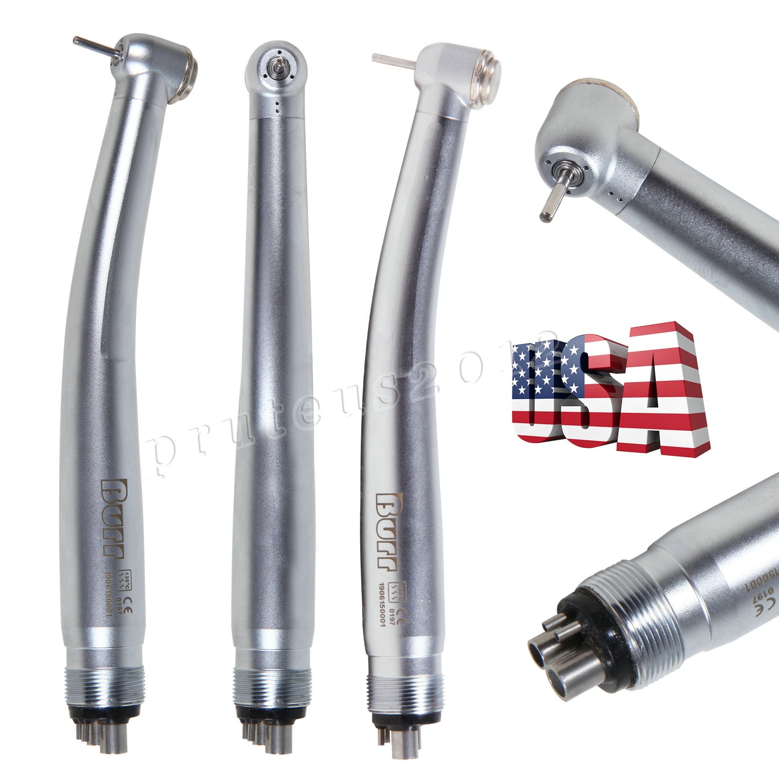 10pcs NSK PANA MAX Style Dental High Speed Handpiece Turbine Push Button 4 Hole