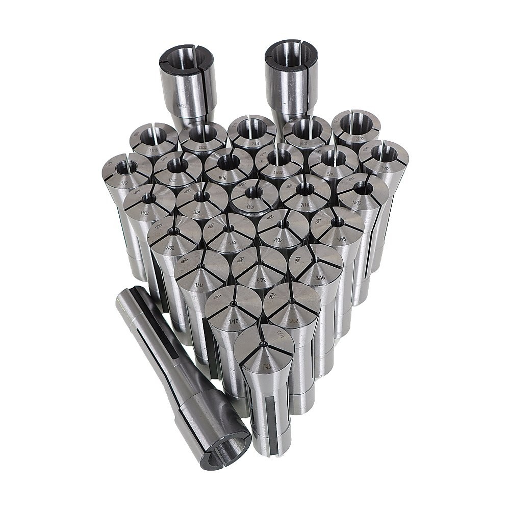 29Pcs R8 Spring Collet Set Fractional 1/32″ To 1″ High Precision for Bridgeport