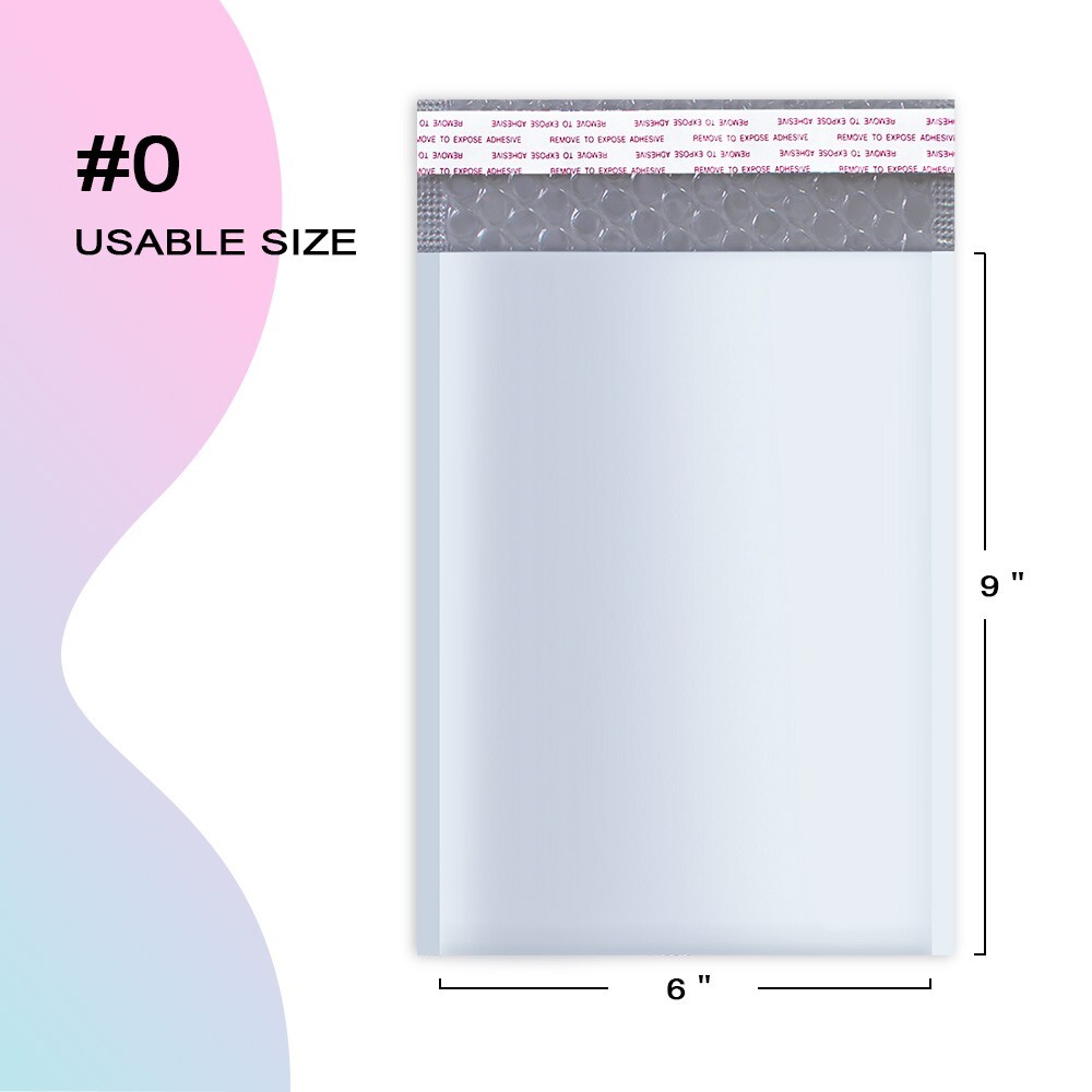 1000 PCS #0 6×9″ Poly Bubble Mailers Padded Envelopes Shipping Bags Self Seal