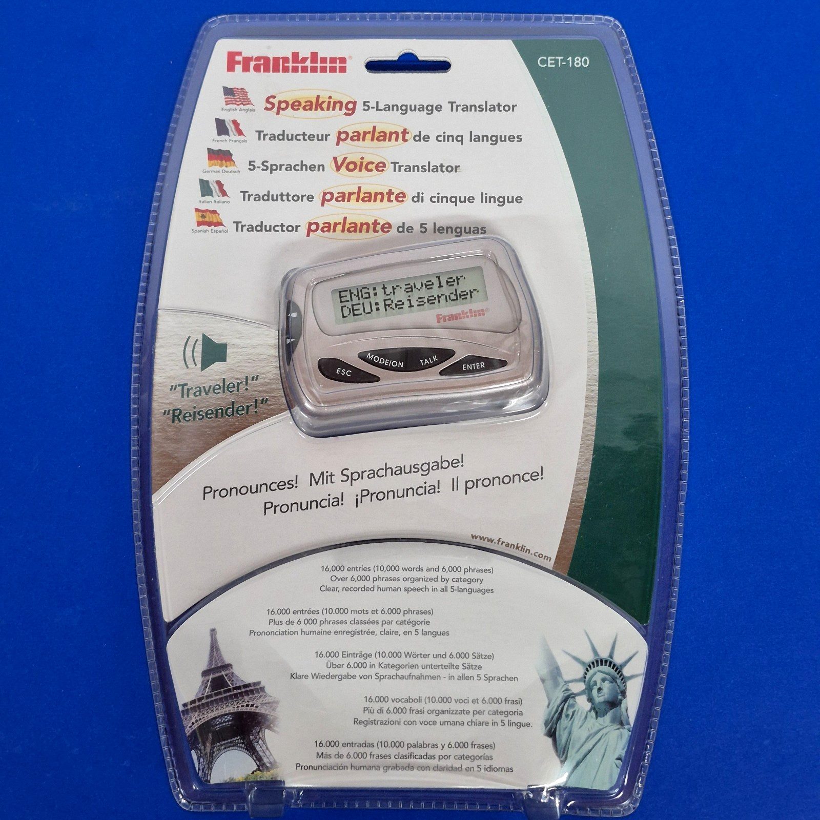 Franklin CST-180 Speaking Spanish English Communicator Translator Sealed