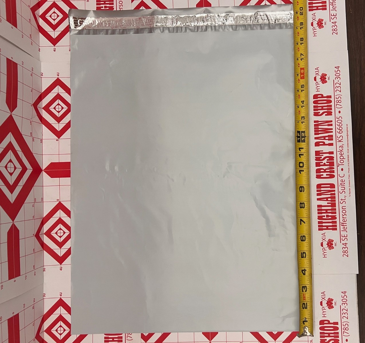 Poly Mailers 2.5 MIL Shipping Bags White/grey self sealing -14.5×19 USA MADE!