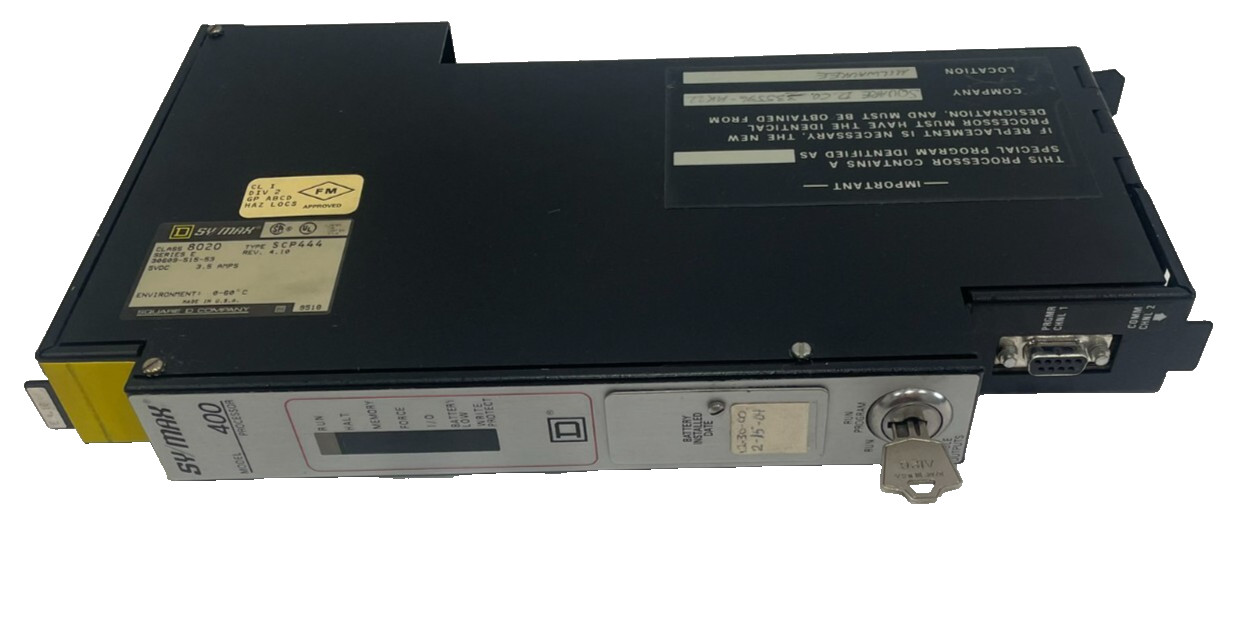 USED SQUARE D SY/MAX 8020-SCP-444 PROCESSOR MODULE 5VDC 3.5AMPS 8020 SCP444