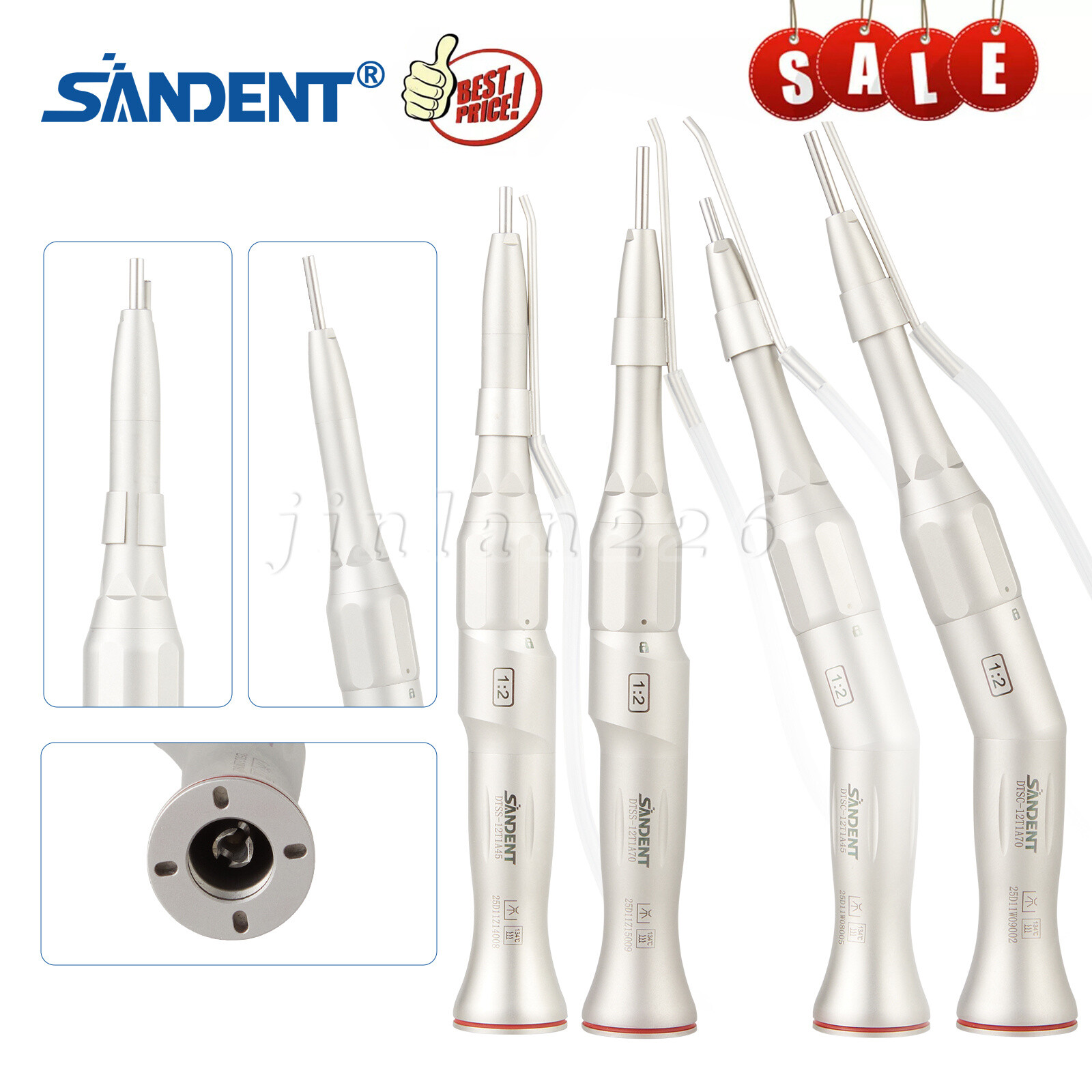Dental Surgical Straight Handpiece 1:1 1:2 Oral Surgery 20 Degree External /Nose