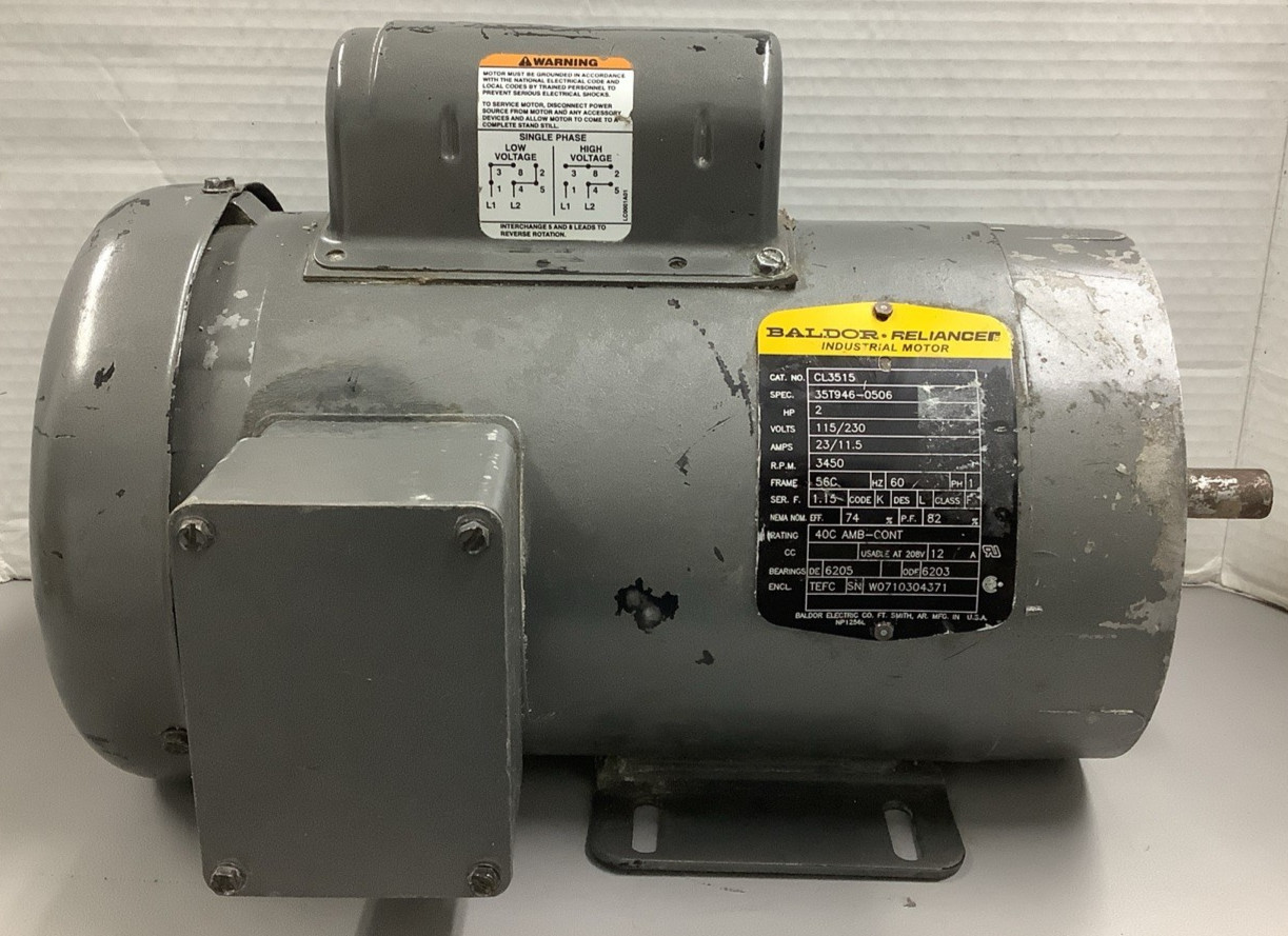 Baldor-Reliance CL3515 Industrial Motor 2HP 115/230VAC 3450RPM(R105)