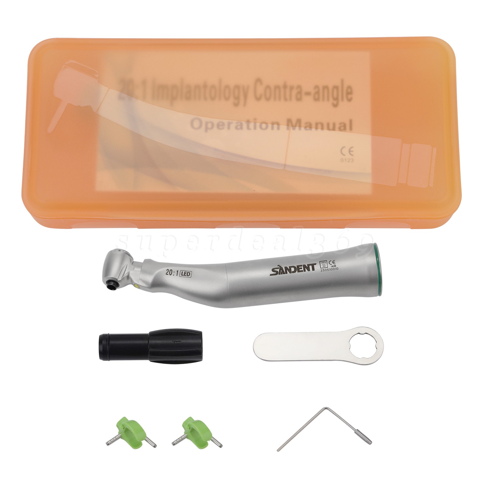 1-10*SANDENT 20:1 Implant Dental Contra Angle Handpiece LED E-generator Fit W H