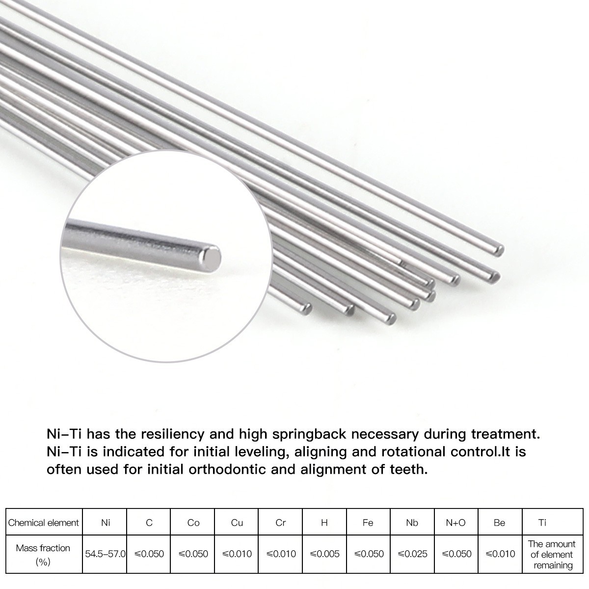 AZDENT Dental Orthodontic Ni-Ti Arch Wire Round/Bracket Braces Roth MBT Full Set