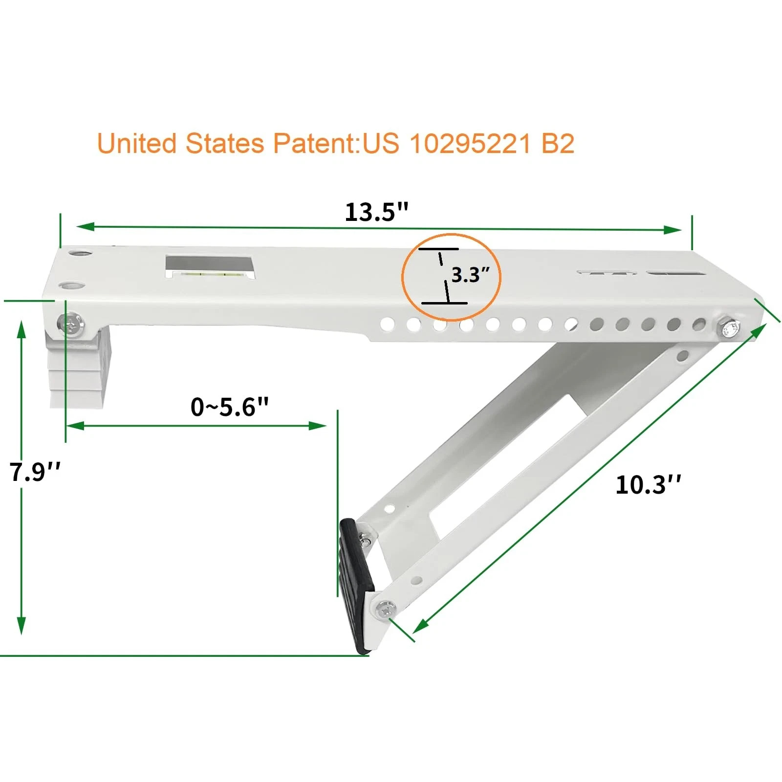 White Universal Window Air Conditioner Bracket Support Mount