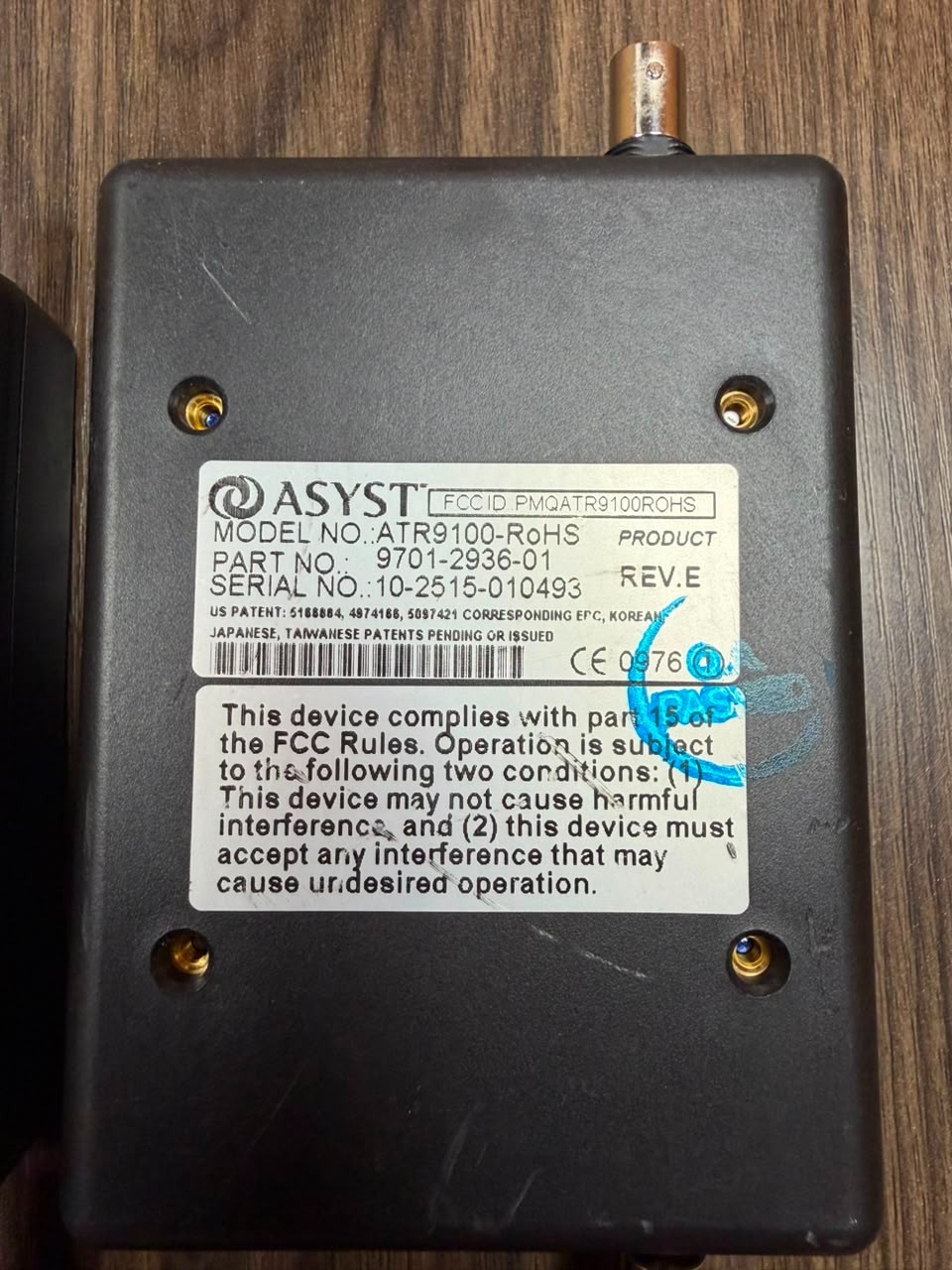 ASYST ADVANTAG ATR 9100 PART NO : 9701-2936-01 REV.E RFID READER CONTROLLER